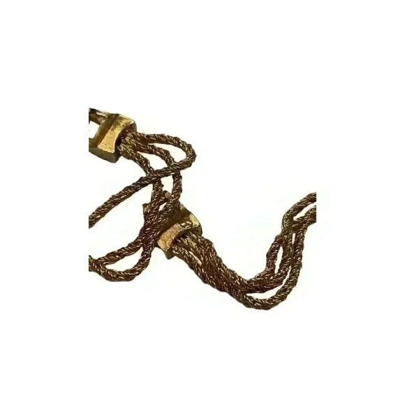 Triple strand golden chain with clasp 30 inches - Picture 4 of 6